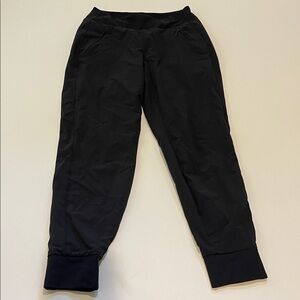 Athleta Venice Black Lined Track Pants Joggers